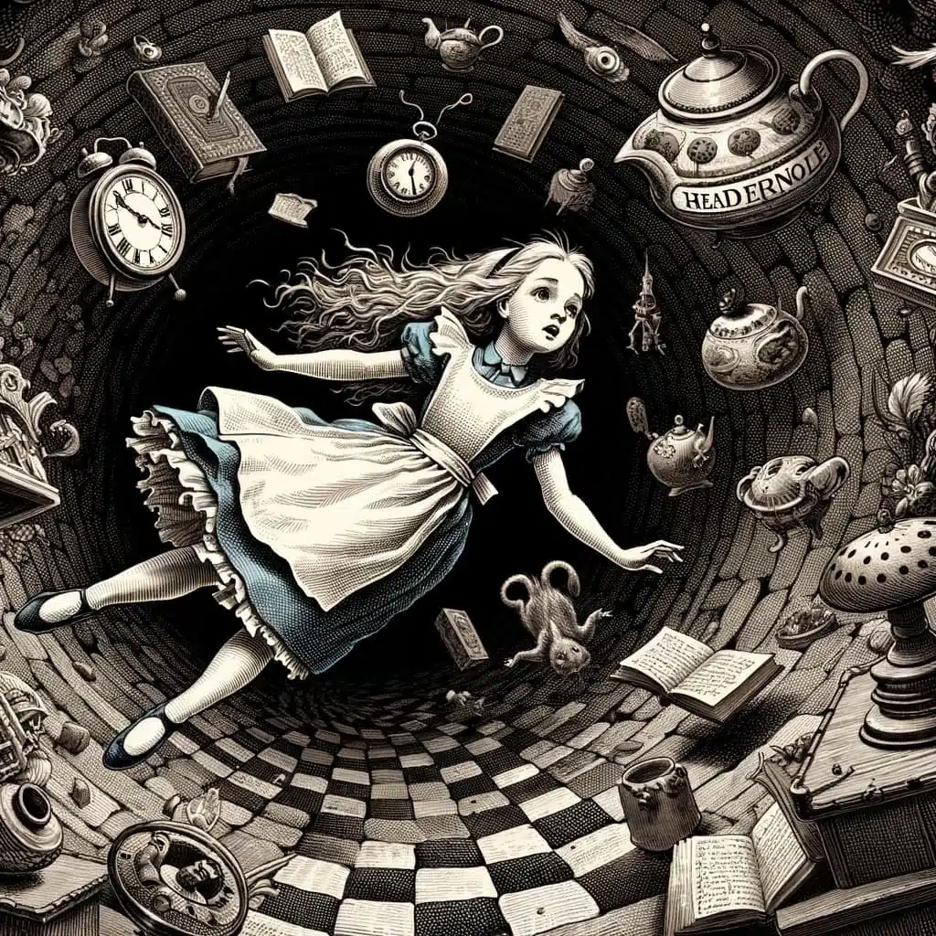 Lewis Carroll: Alicia en el País de las Maravillas. Resumen y análisis 1 Alicia cayendo en el País de las Maravillas