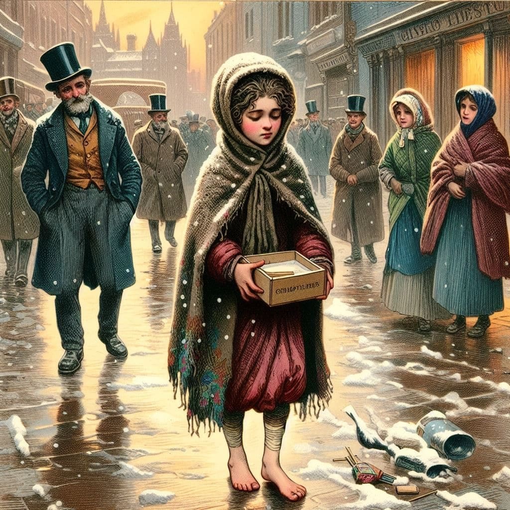 Hans Christian Andersen: La niña de los fósforos. Resumen y análisis 1 Hans Christian Andersen - La niña de los fósforos - Imagen 1